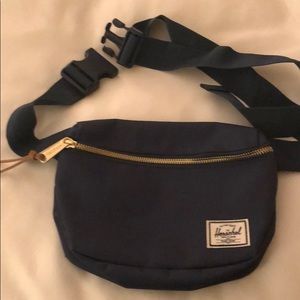 Herschel navy blue canvas bum belt bag fanny pack